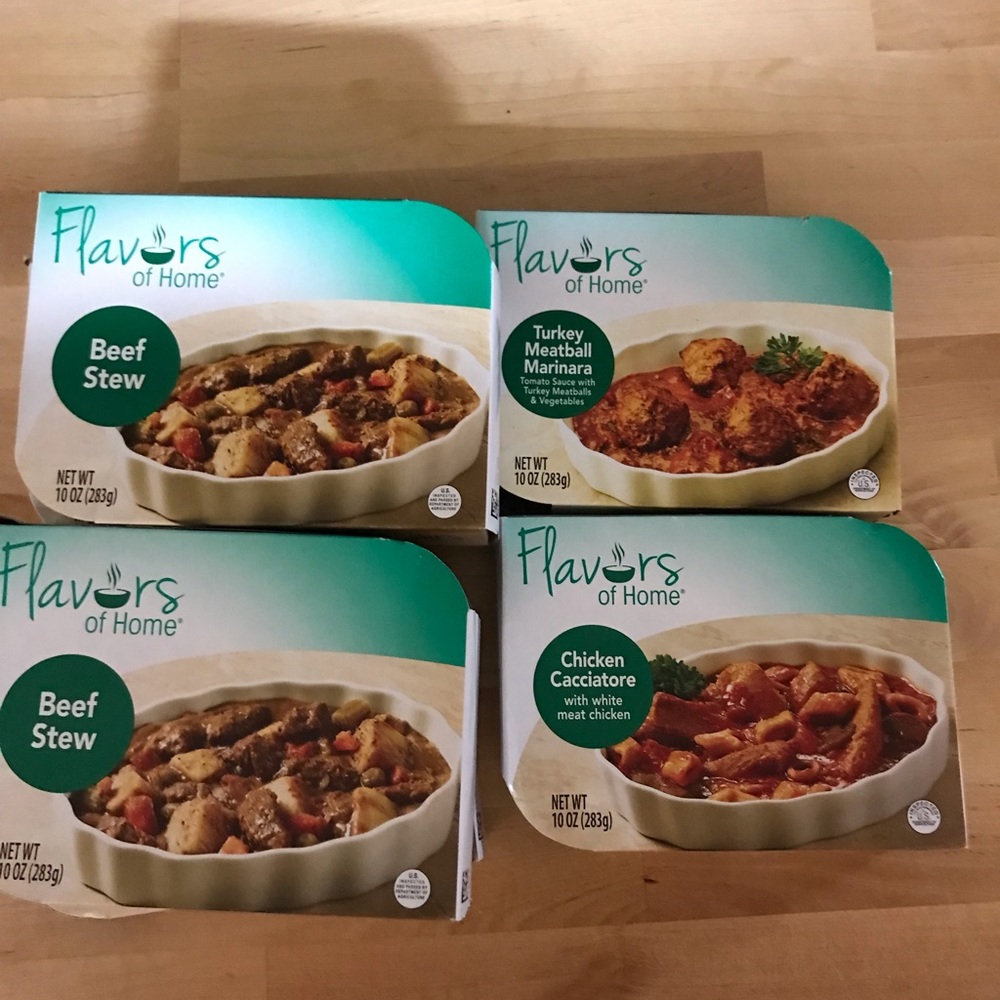 6 optavia meals 4 beef stew 1 turkey meatball and 1 chicken cacciatore